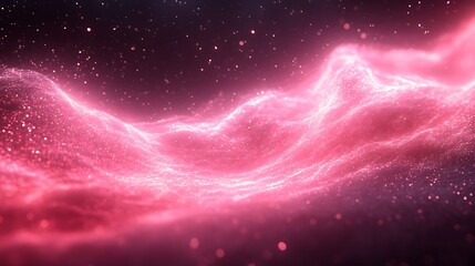 Obraz premium Pink Glittering Waves Abstract Background Design