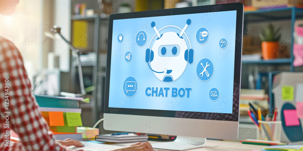 Poster chatbot software application for brisk online business that automatically reply to customer question