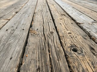 Obraz premium Weathered Wooden Planks with Natural Grain Patterns