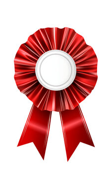 recommend clip art: Red rosette award ribbon with blank center