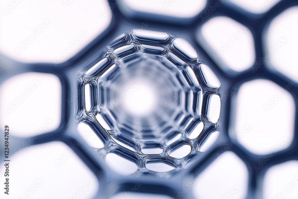 Poster intricate patterns of a honeycomb structure capturing light in a captivating geometric design. gener