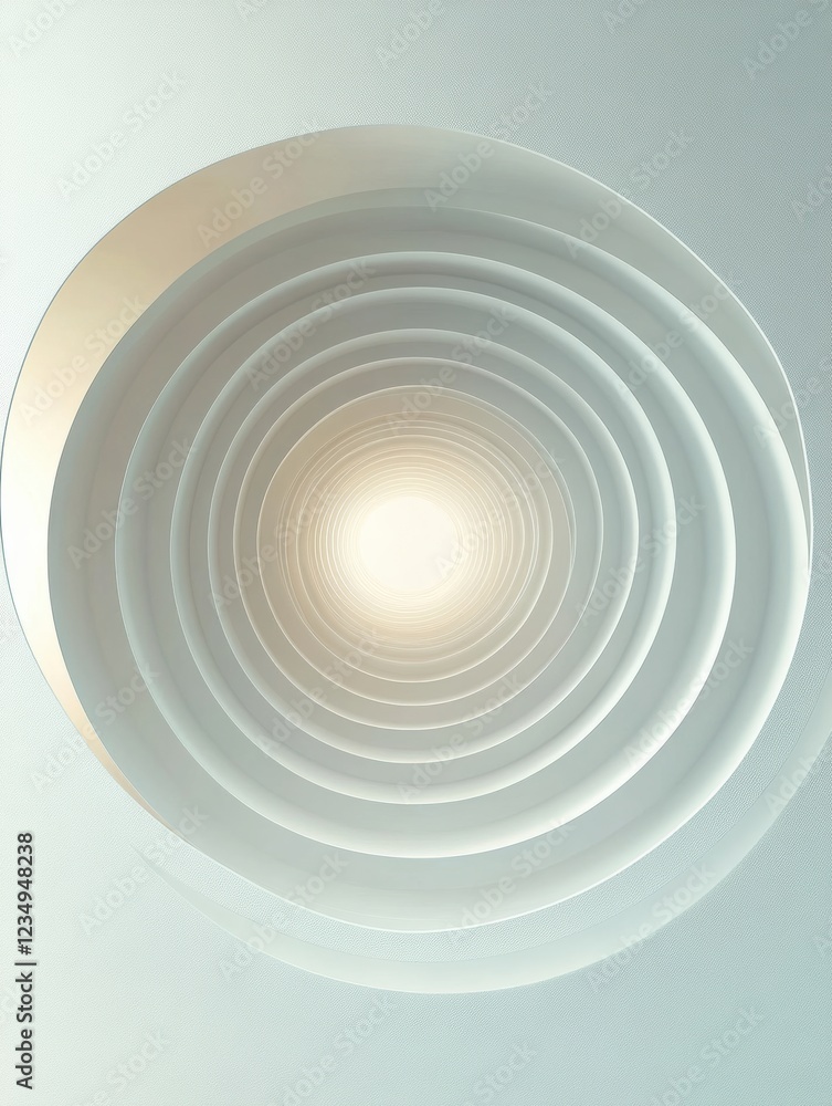 Leinwandbilder circular patterns create a mesmerizing illusion of depth and light within a minimalist design. gener