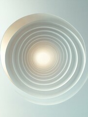 Obraz premium Circular patterns create a mesmerizing illusion of depth and light within a minimalist design. Generative AI