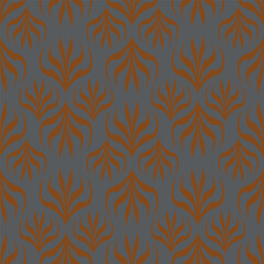 Obraz premium Floral Seamless Vector Illustration pattern background. Ornamental flower design for use all of fabric print wrapping paper and others. All over design ready to print.