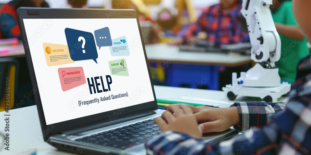 Poster help screen on the website provide answer to faq frequently asked question brisk with knowledge info