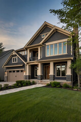 Luxury Modern Home Exterior: Elegant Contemporary Design and Landscaping