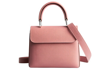 Stylish pink leather handbag, perfect for everyday use.