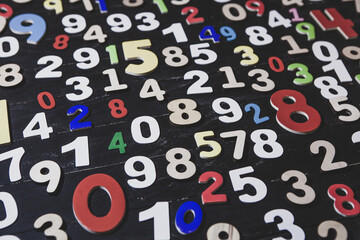 Glowing Numbers in a Futuristic Digital Design.
