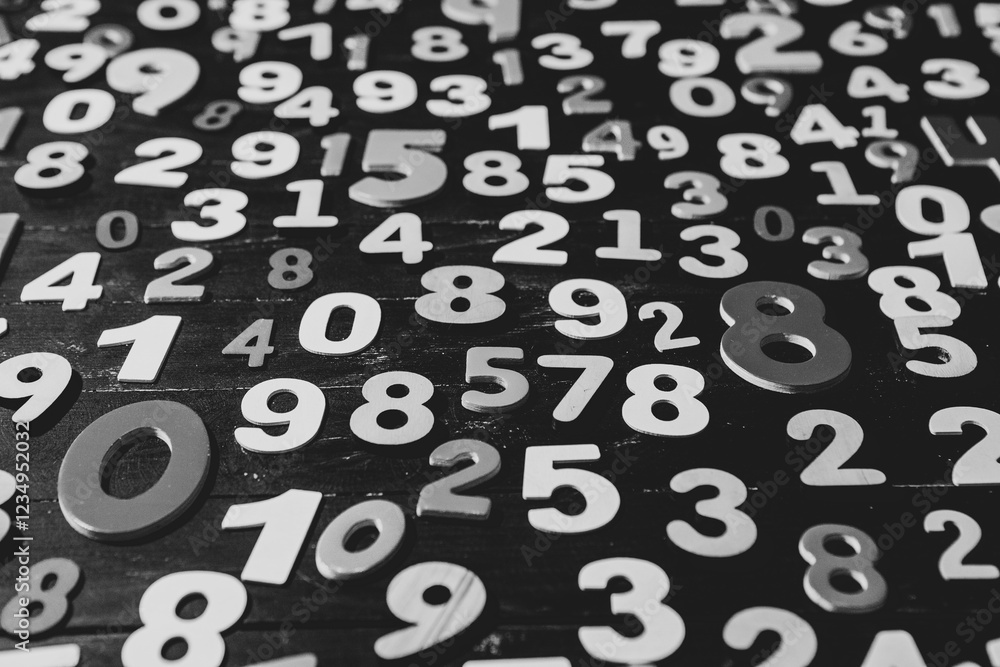 Poster Abstract background with random numbers. Business pattern. banking activity with numbers and mathematics.