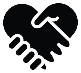 Handshake symbol representing agreement, partnership, and cooperation in a corporate setting with transparent background