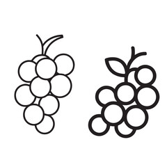 Simple Grape Clipart Line Art Illustrations Download