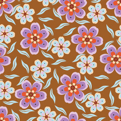 textile design with flower pattern image