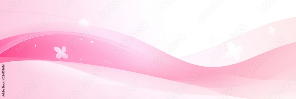Aufkleber soft pink abstract wave background design elegant floral pattern subtle texture gentle flowing lines