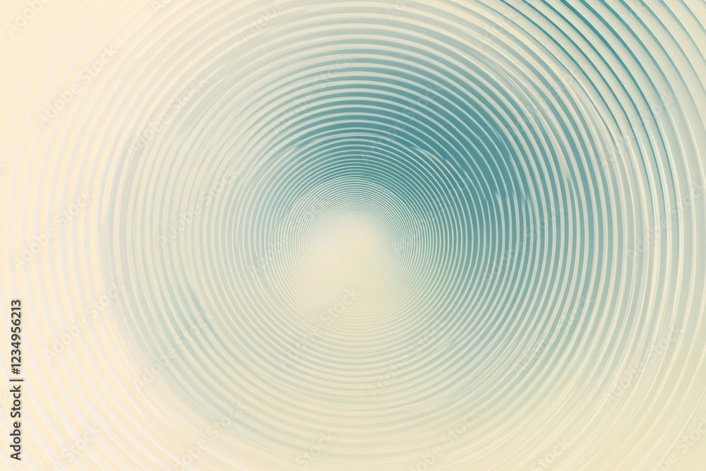Aufkleber Circular ripple patterns create a mesmerizing visual effect in serene hues blending into each other at a gentle pace. Generative AI