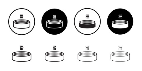 Onsen icon Black line art vector logo set