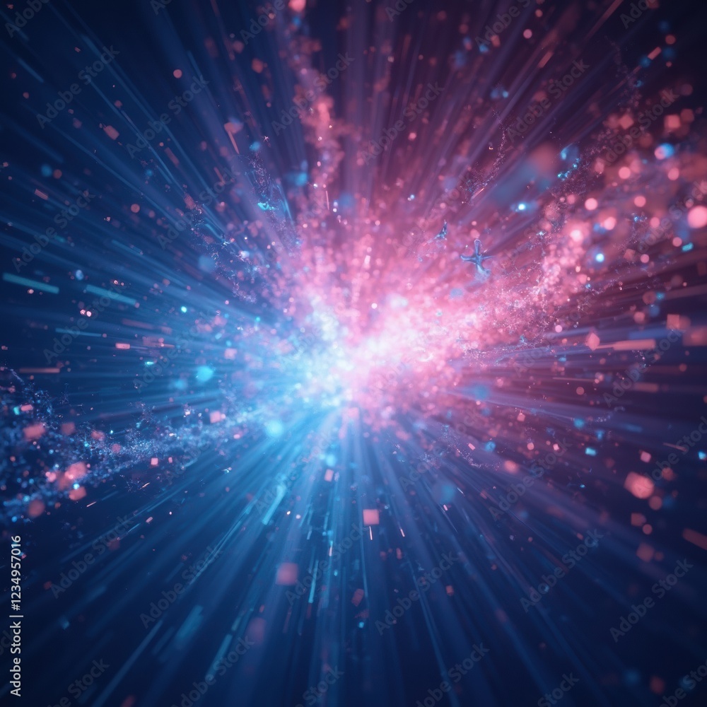 Poster cosmic explosion in the universe