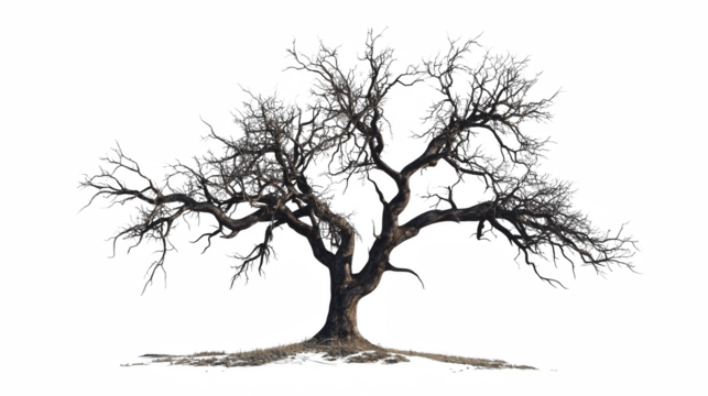 tree silhouette isolated on white