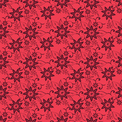 Floral Seamless Vector Illustration pattern background. Ornamental flower design for use all of fabric print wrapping paper and others. All over design ready to print.