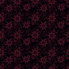 Floral Seamless Vector Illustration pattern background. Ornamental flower design for use all of fabric print wrapping paper and others. All over design ready to print.