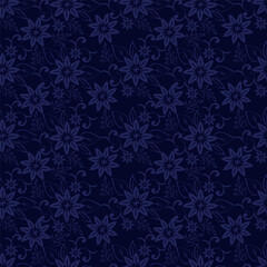 Floral Seamless Vector Illustration pattern background. Ornamental flower design for use all of fabric print wrapping paper and others. All over design ready to print.