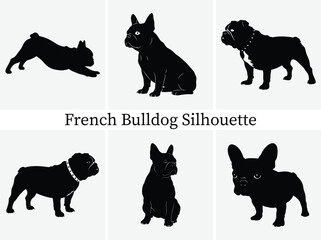 French Bulldog Silhouette Bundle Design