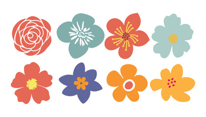 Collection of flowers icon. Vector botanical flowers on white  background. style for banners, wallpaper, posters, websites, online shopping.Vector illustration design and creative idea.
