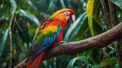 red and yellow macaw