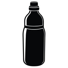 Water Bottle Silhouette Vector Illustration