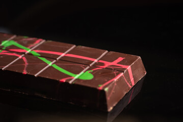 Artistic Chocolate Bar with Abstract Designs