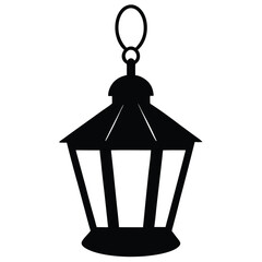 Traditional Lantern Silhouette Vector Illustration