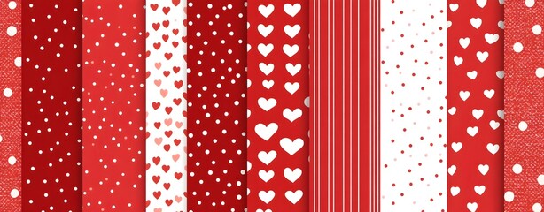 A red background with a heart in the middle