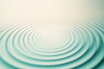 Fototapeta premium Circles of water create ripples on a calm surface during serene daylight hours. Generative AI