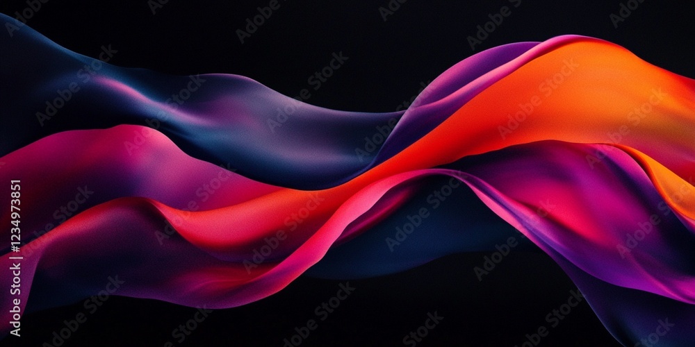 Poster abstract red purple gradient flowing dynamic design background art wave dark rich dark fluid image