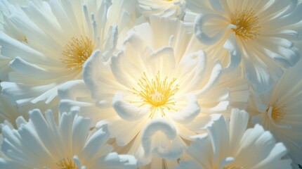 Obraz premium light exploding from each white flower