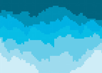 Clouds vector illustration in the style of old-school pixel art