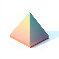Fototapeta premium A Pastel Colored Square Based Pyramid Shape