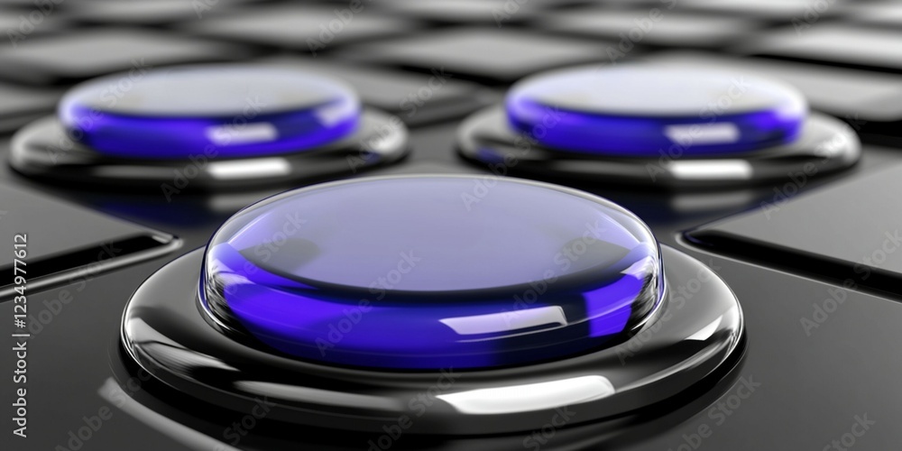 Poster abstract purple glass buttons modern technology digital interface design background 3d ui ux web app