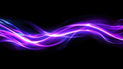 Naklejka premium Abstract Purple and Blue Light Waves Flowing Dynamically
