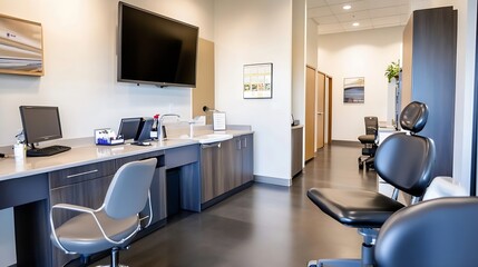 Modern Dental Office with StateoftheArt Equipment and Comfortable Setting : Generative AI