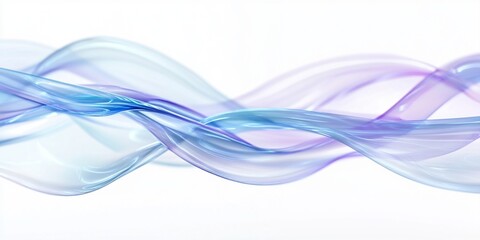Obraz premium Abstract Blue Purple Flowing Wave Design Background Digital Art soft calm light curve fluid swirl