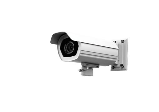3d cctv camera on transparent background