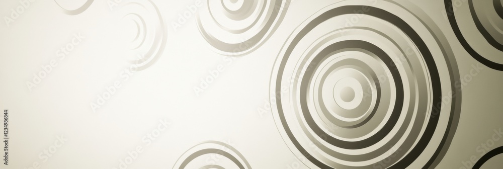 Fototapete swirling concentric circles create a captivating abstract design in neutral tones and soft colors. g