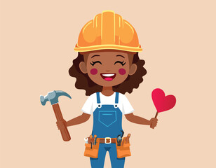 People set of construction site objects and workers, and Cartoon worker character, Technician workers, builder and mechanic.