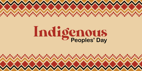 Indigenous Peoples Day poster with brown color border