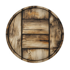 Wooden serving tray design on a transparent background for home decor