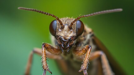 Detailed Macro Image of a Wasp Head Emphasizing Precision of Insect Anatomy : Generative AI