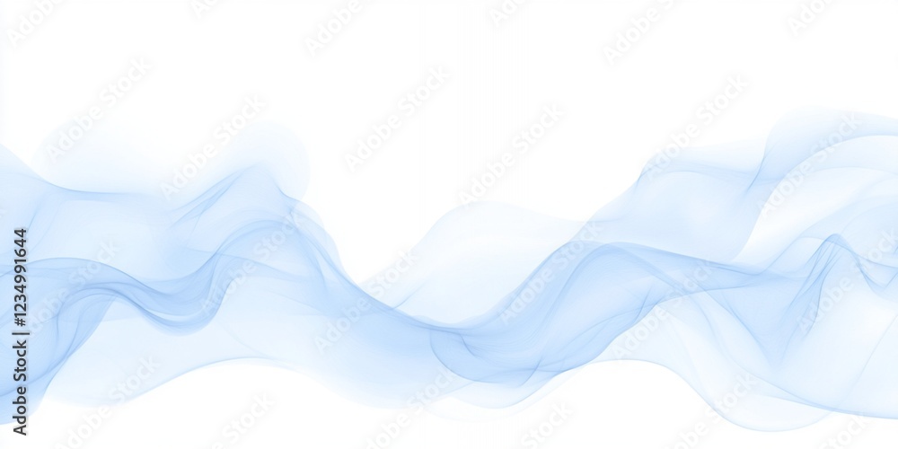 Poster abstract light blue flowing wave design elegant background soft smooth texture white space subtle