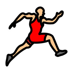 Running Vector Filled Icon Design