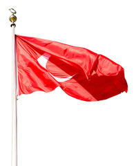Turkish flag Isolated on transparent PNG format