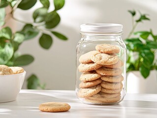 Baking homemade cookies in a cozy rustic kitchen soft light setting inviting atmosphere